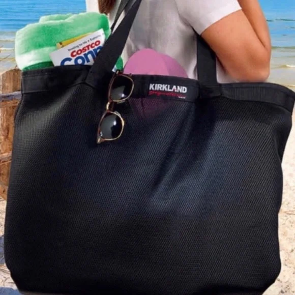 chanel costco michael kors bags NWOT KIRKLAND SIGNATURE MESH TOTE BAG IN BLACK